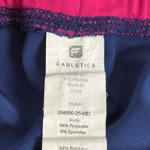 Fabletics Blue and Pink Track Pants Medium - Picture 3 of 8